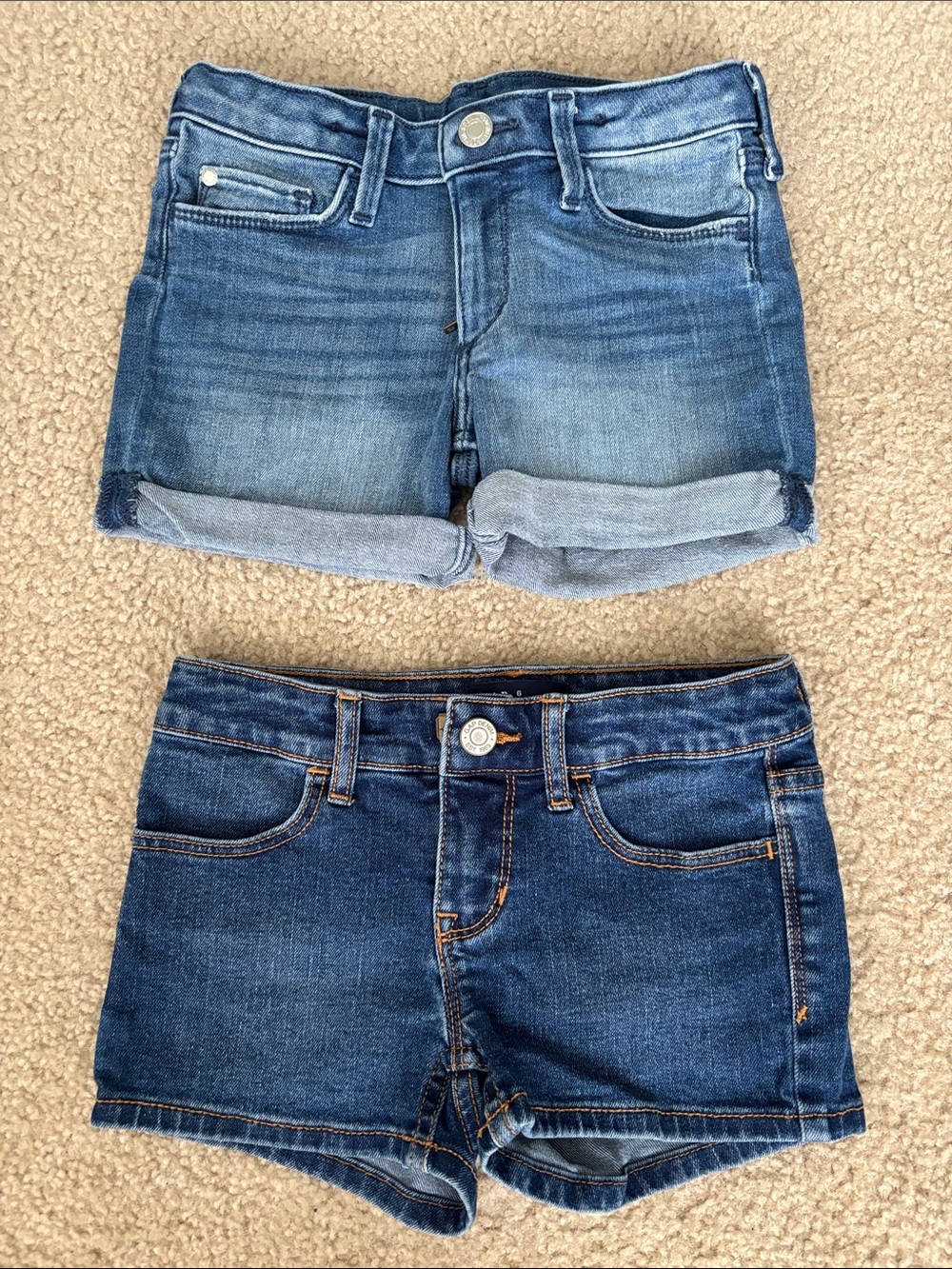 Bundle of 6 Girls Denim Jean Shorts - Size 6 - H&M, Children’s Place, Old Navy - Picture 5 of 10